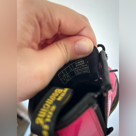 Dr Martens Brooklee B TODDLER Boots Patent Hot Pink Side Zip size 6 - Picture 8 of 9